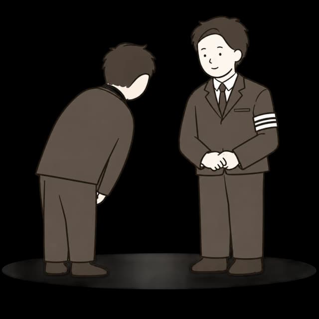조문객이 상주에게 인사하는 일러스트